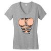 ripped muscles, six pack, Women's V-Neck T-Shirt
