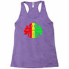rasta skull and crossbones reggae dub club rave Racerback Tank