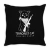 terrorist cat Throw Pillow