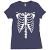halloween skeleton Ladies Fitted T-Shirt