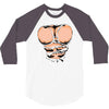 ripped muscles, six pack, 3/4 Sleeve Shirt