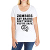 Zombies Eat Brains Dont Worry You Are Safe Ladies Curvy T-Shirt