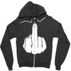 middle finger Zipper Hoodie