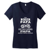 i'm a biker papa just like a normal papa except much cooler Women's V-Neck T-Shirt