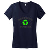 recycled hipster Women's V-Neck T-Shirt