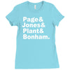page jones plant bonham Ladies Fitted T-Shirt