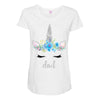 birthday unicorn family series dad Maternity Scoop Neck T-shirt