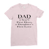 dad a sons first hero Ladies Fitted T-Shirt