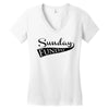 sunday funday Women's V-Neck T-Shirt