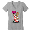 zombified big boy Women's V-Neck T-Shirt
