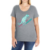 ask me about dinosaurs Ladies Curvy T-Shirt