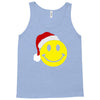 smiley face wears santa hat merry christmas Tank Top