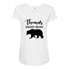 Daddy Bear - Baby Bear Custom Name Maternity Scoop Neck T-shirt