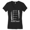 beard length chart Women's V-Neck T-Shirt
