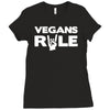 vegans rule Ladies Fitted T-Shirt
