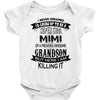 Super Cool Mimi Of A Freaking Awesome Grandson Baby Onesie