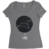 Leo Zodiac Sign Minimal Design Women's Triblend Scoop T-shirt