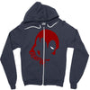 deadpool face Zipper Hoodie