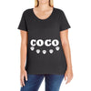 loco coco skul Ladies Curvy T-Shirt