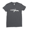 banksy style ak47 art   funny Ladies Fitted T-Shirt