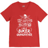You Cant Scare Me I am Biker Grandfather V-Neck Tee
