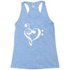music heart rock baseball Racerback Tank