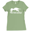 t rex hates pushups funny Ladies Fitted T-Shirt