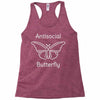 not so social butterfly Racerback Tank