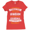 Super Cool Grandson Of A Freaking Awesome Grandma Ladies Fitted T-Shirt