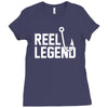 reel legend funny lure father's day country fishing bass humor Ladies Fitted T-Shirt