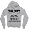 Aries Woman Zipper Hoodie