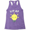 lit af kawaii light bulb Racerback Tank