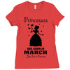 Princesses Are Born In March Ladies Fitted T-Shirt