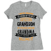 Super Cool Grandson Of A Freaking Awesome Grandma Ladies Fitted T-Shirt