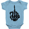 middle finger skeleton bone skull grafitti art Baby Onesie