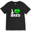 i love weed fun V-Neck Tee
