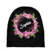 Floral Baby Name Baby Beanies