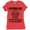Super September Girl Ladies Fitted T-Shirt