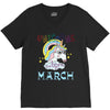 unicorns are born in march cute unicorn V-Neck Tee