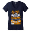 My Wife Is Super Awesome Her Husband Women's V-Neck T-Shirt