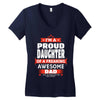 proud daughter dad Women's V-Neck T-Shirt