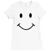 smiley face funny t shirt be happy love smile tee s 3xl Ladies Fitted T-Shirt