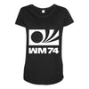 wm 74 germany world cup 1974 retro football Maternity Scoop Neck T-shirt