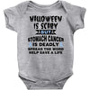 halloween is scary but stomach cancer is deadly spread the word lep sa Baby Bodysuit