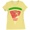watermelon and beach Ladies Fitted T-Shirt