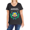 angel christmas Ladies Curvy T-Shirt