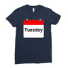 title of day of the week tuesday day of the week Ladies Fitted T-Shirt