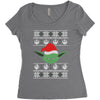yoda ugly christmas sweater Women's Triblend Scoop T-shirt