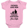 Father and Son Fishing Partners For Life Baby Bodysuit