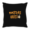 monster ghost Throw Pillow